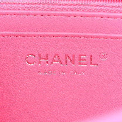 Chanel Lambskin Quilted Mini Rectangular Flap Neon Pink 6 of 12