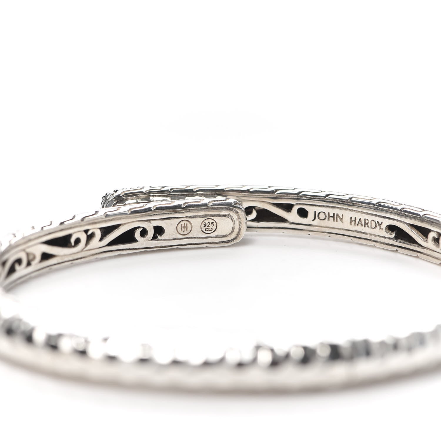 John Hardy Sterling Silver Black Sapphire Small Lava Kick Cuff Bracelet 5 of 5