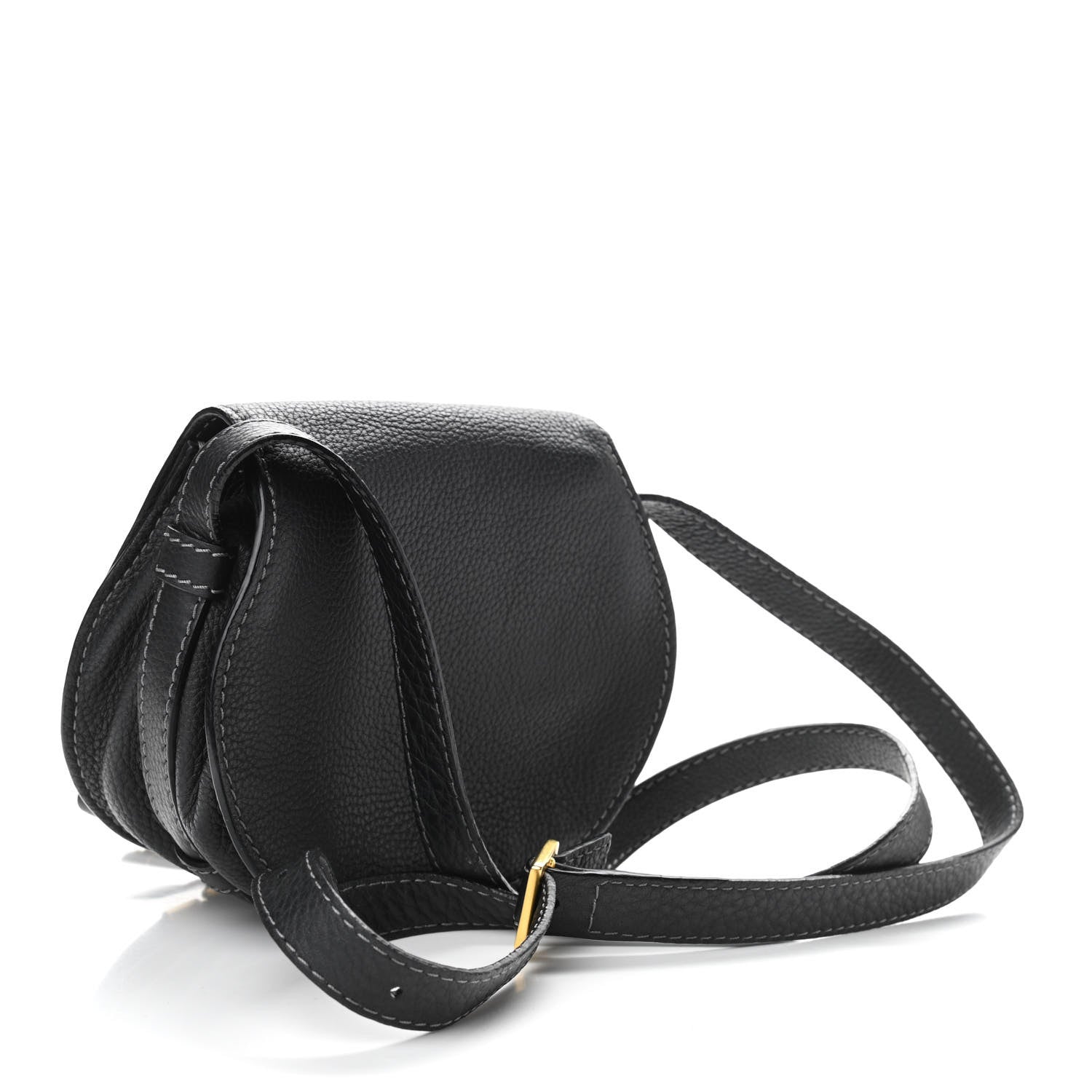 Chloe Calfskin Mini Marcie Round Crossbody Bag Black 2 of 11