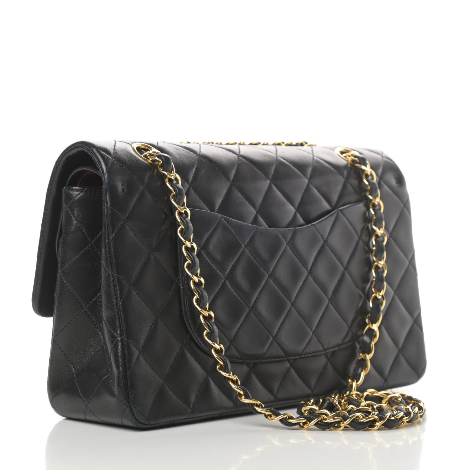 Chanel Lambskin Quilted Medium Double Flap Black 3 of 16