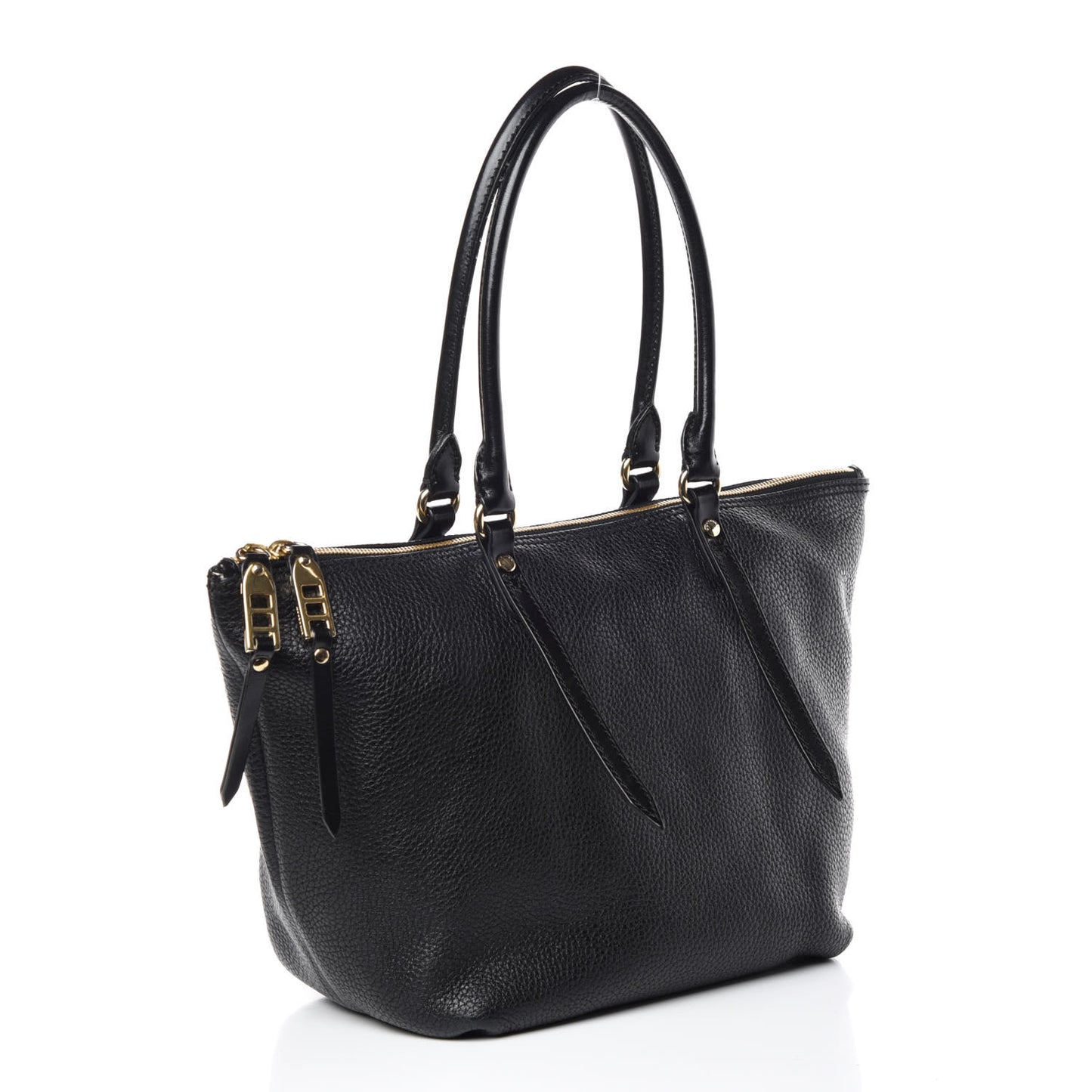London Grainy Calfskin Small Salisbury Tote Black