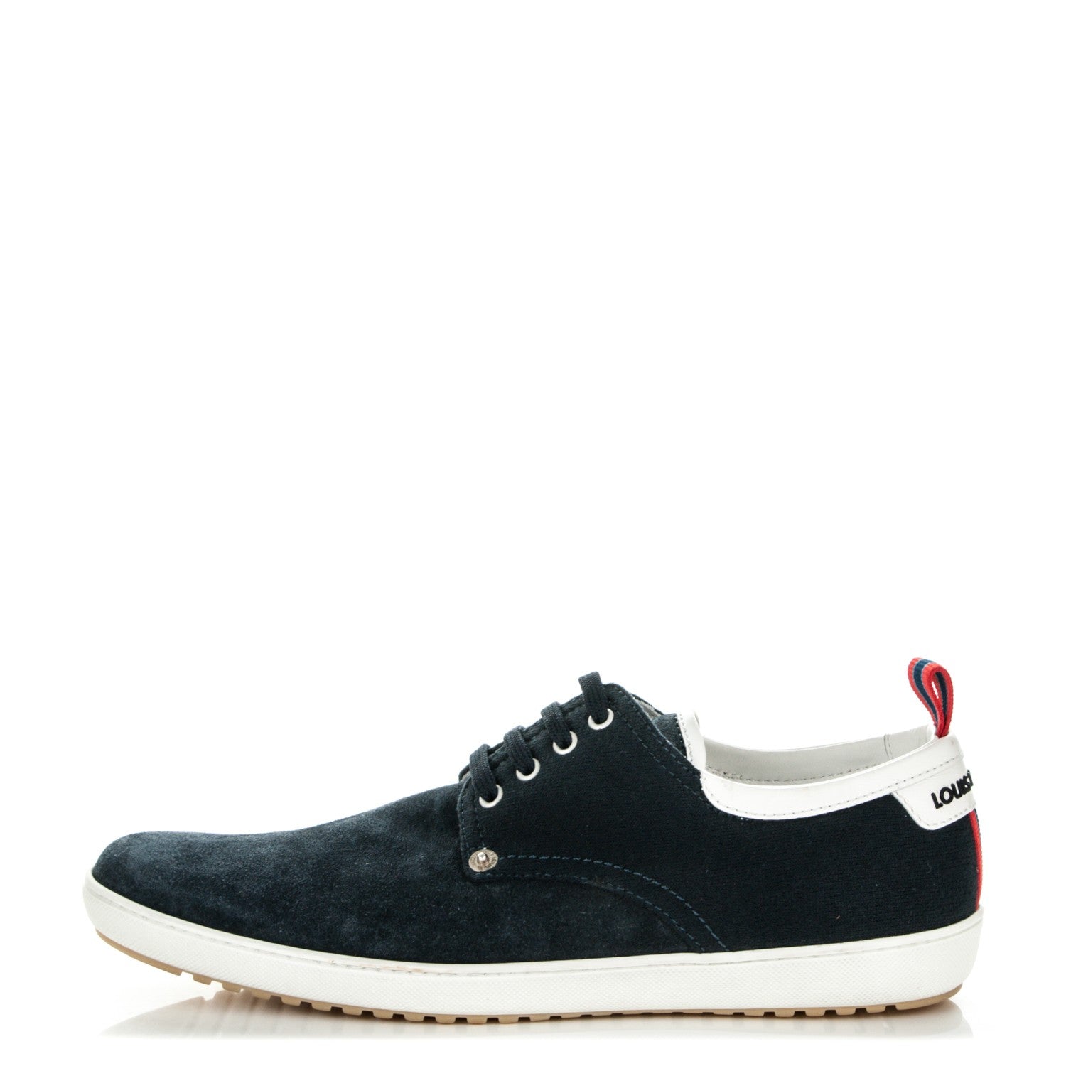 Louis Vuitton Suede Cotton Team Derby Sneakers 6.5 Marine 1 of 8
