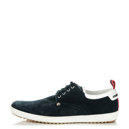 Louis Vuitton Suede Cotton Team Derby Sneakers 6.5 Marine 1 of 8