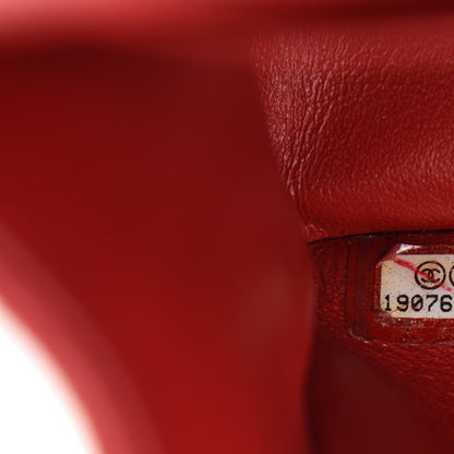 Chanel Caviar Quilted Jumbo Double Flap Red 9 of 10