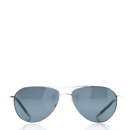 Oliver Peoples Benedict Aviator Sunglasses Silver 2 of 7