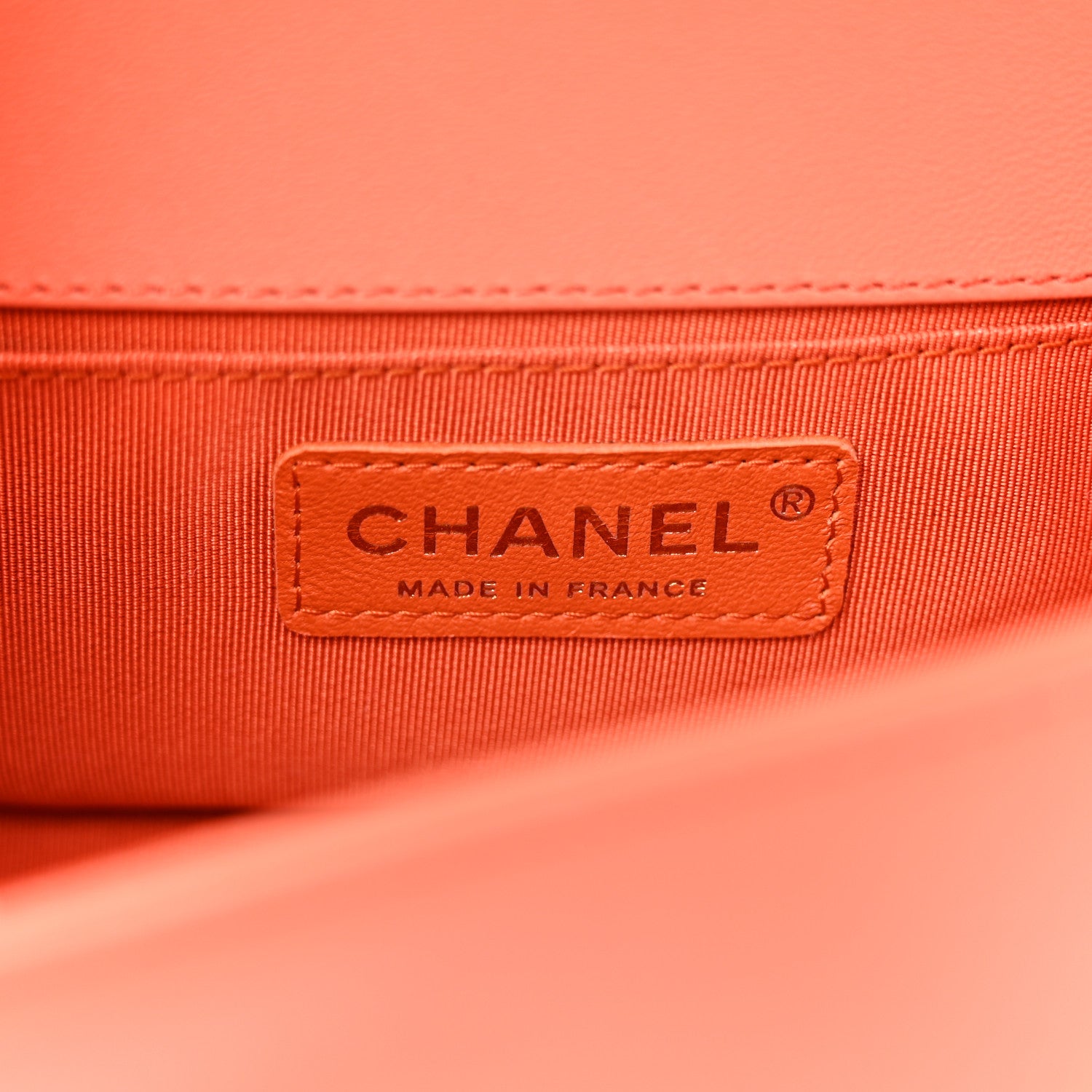 Chanel Lambskin Quilted Small Boy Flap Orange 6 of 11