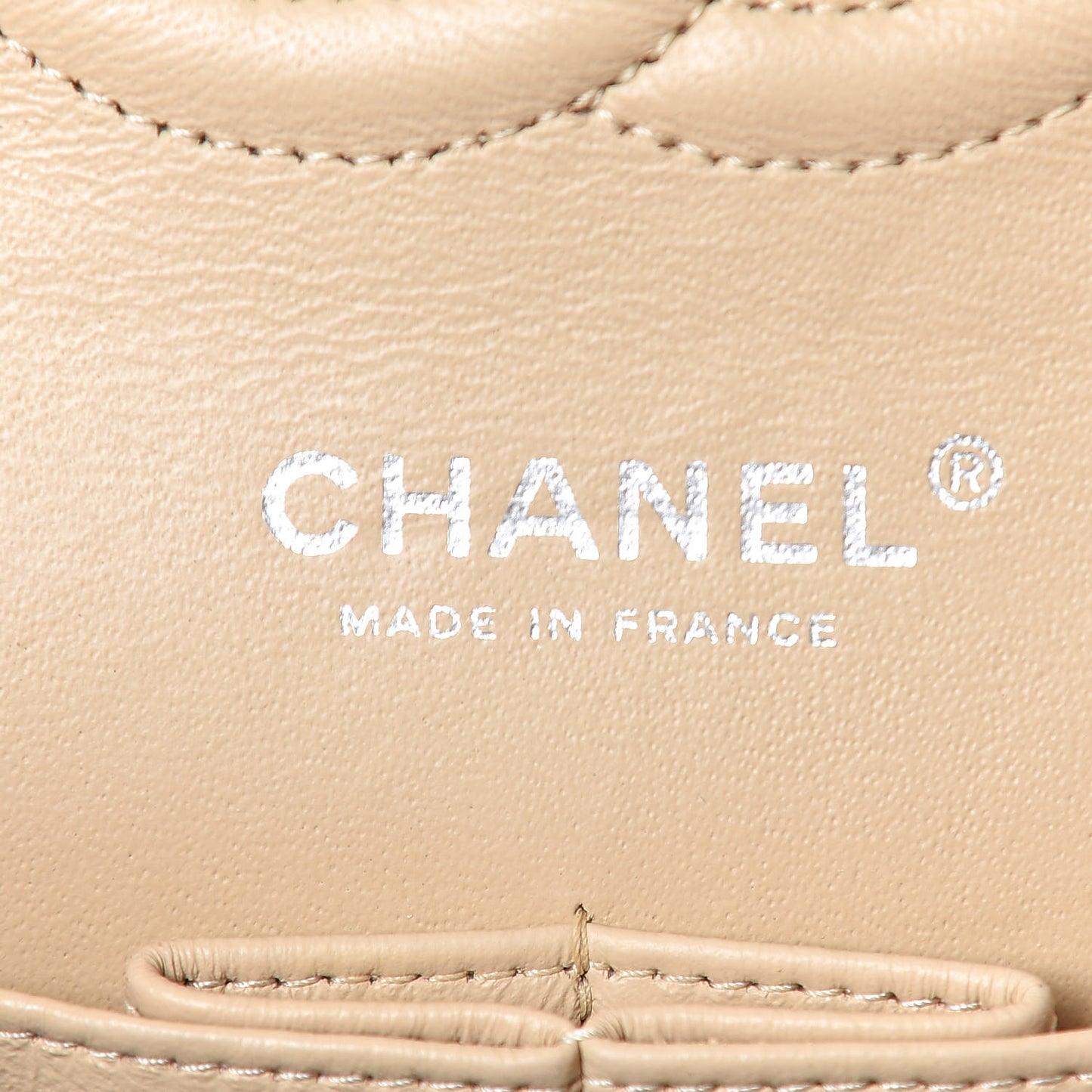 Caviar Quilted Medium Double Flap Beige Clair