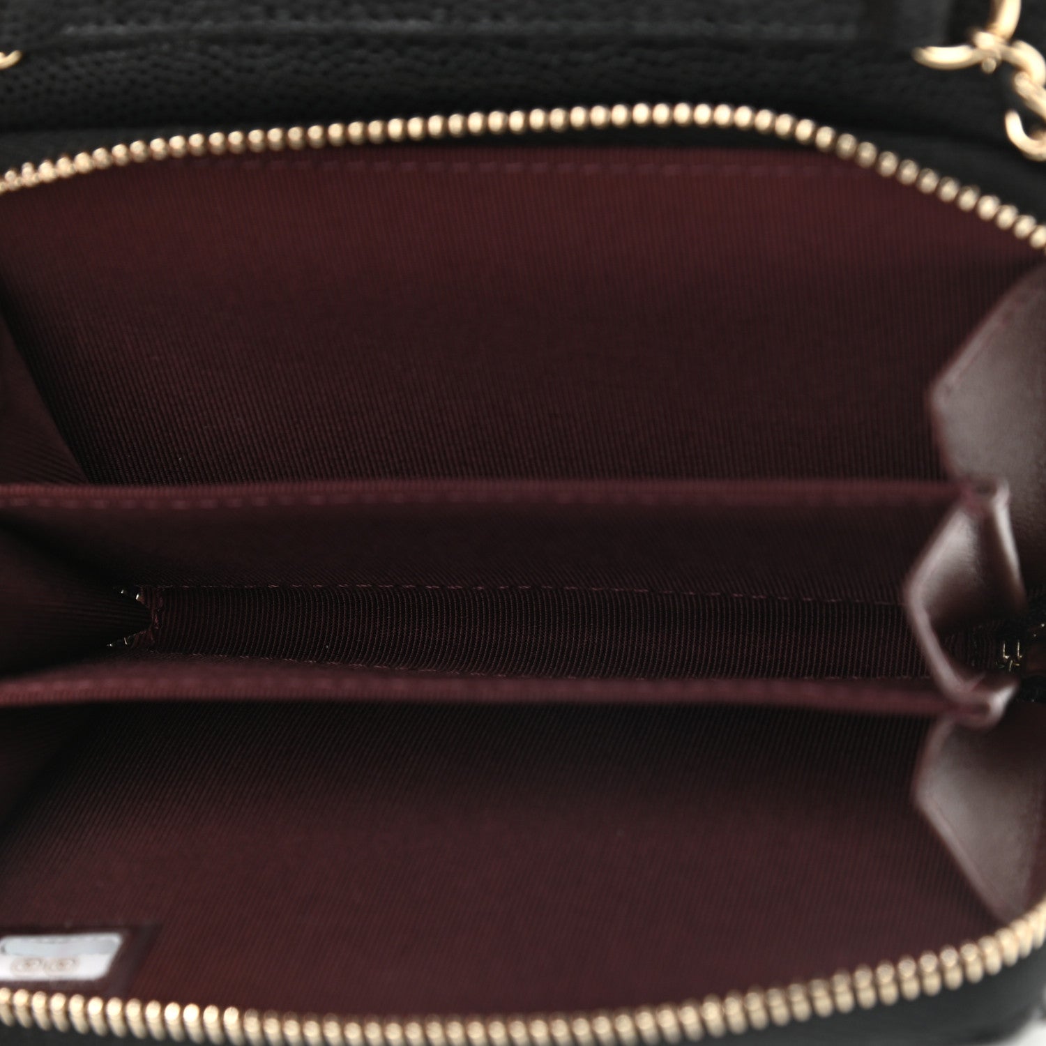 Chanel Caviar Quilted Flap Zip Card Holder On Chain Black 5 of 9
