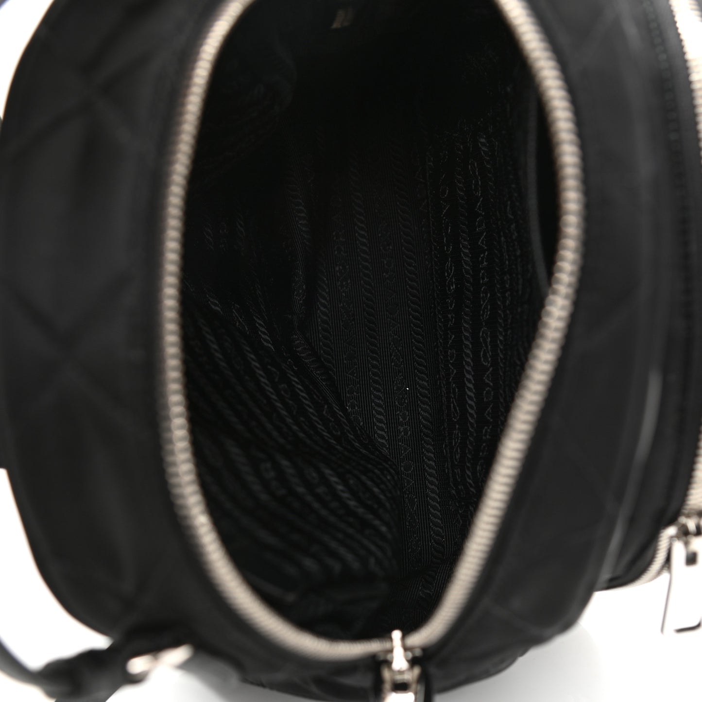 Nylon Tessuto Impuntu Quilted Backpack Black