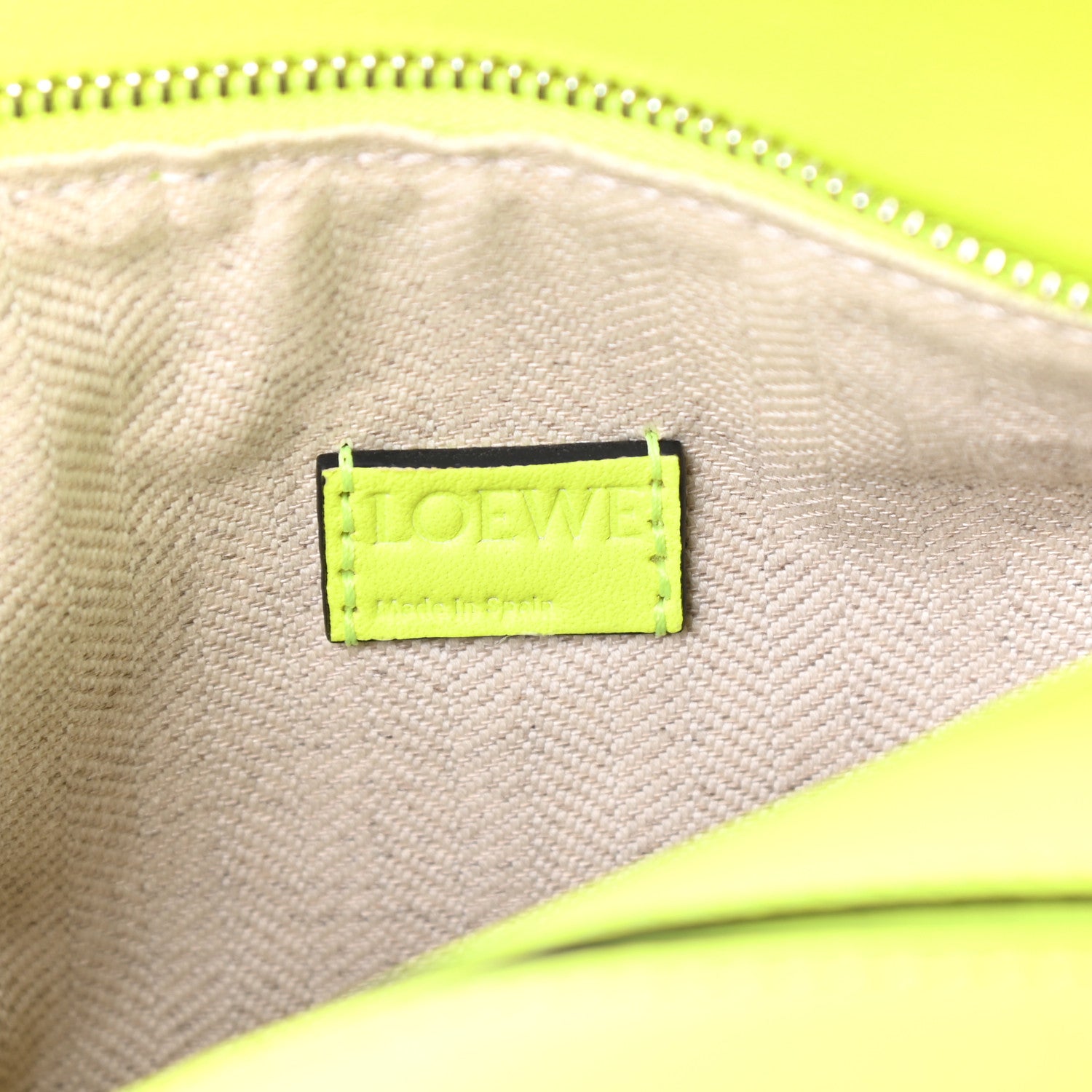 Loewe Calfskin Mini Puzzle Bag Neon Yellow 6 of 9