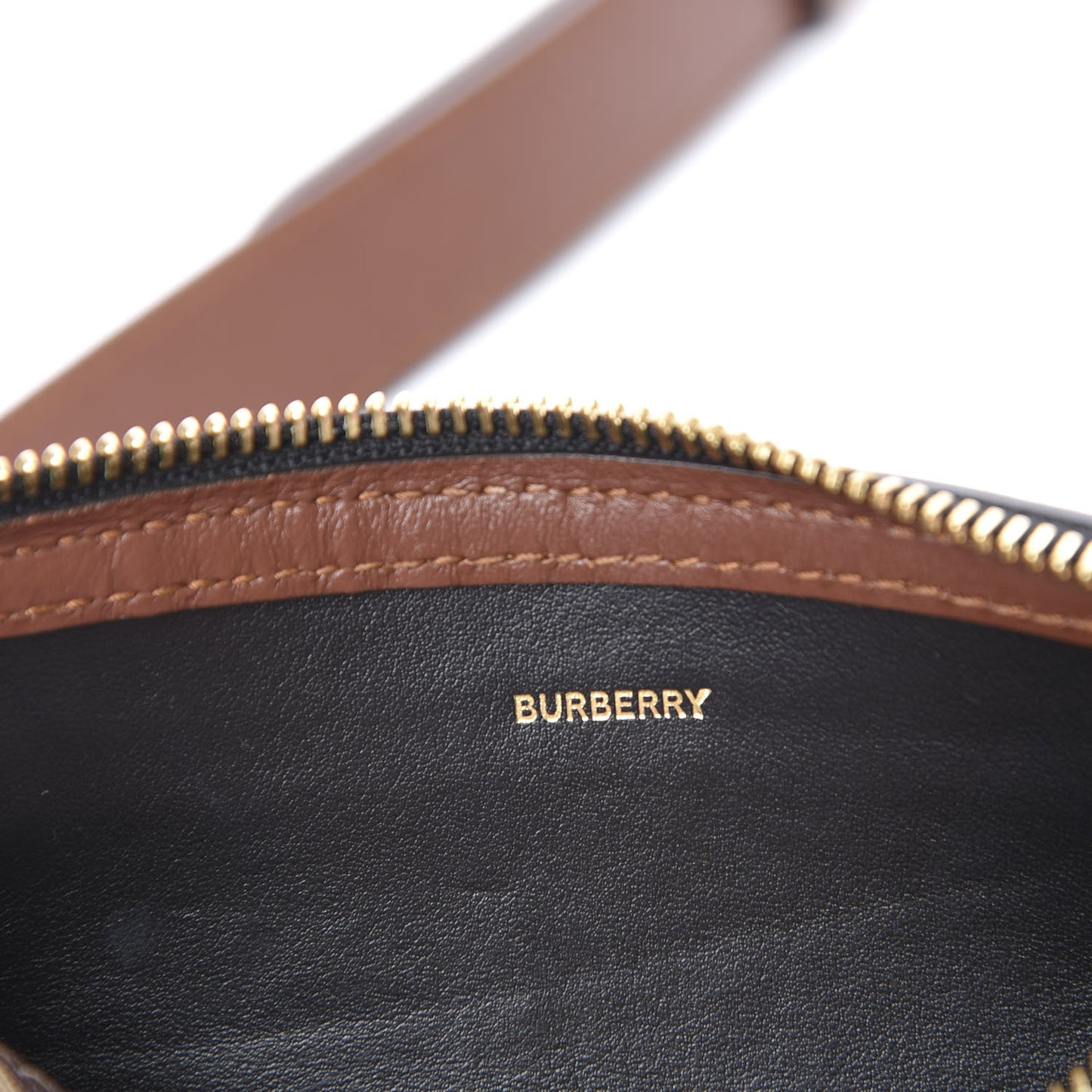 E-Canvas Monogram Stripe The Barrel Bag Bridle Brown