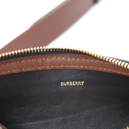 Burberry E-Canvas Monogram Stripe The Barrel Bag Bridle Brown 6 of 10