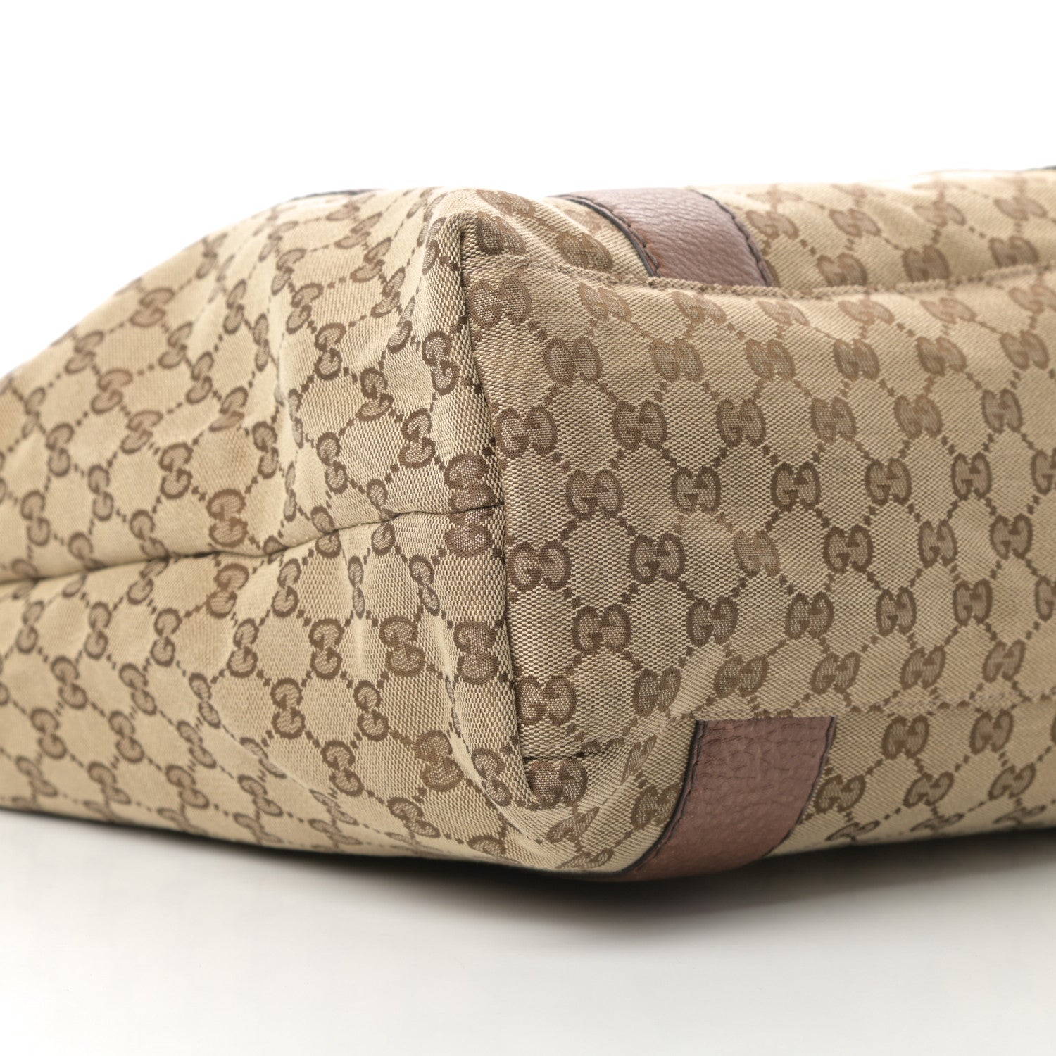 Gucci Monogram Large Bamboo Bar Tote Brown 9 of 11
