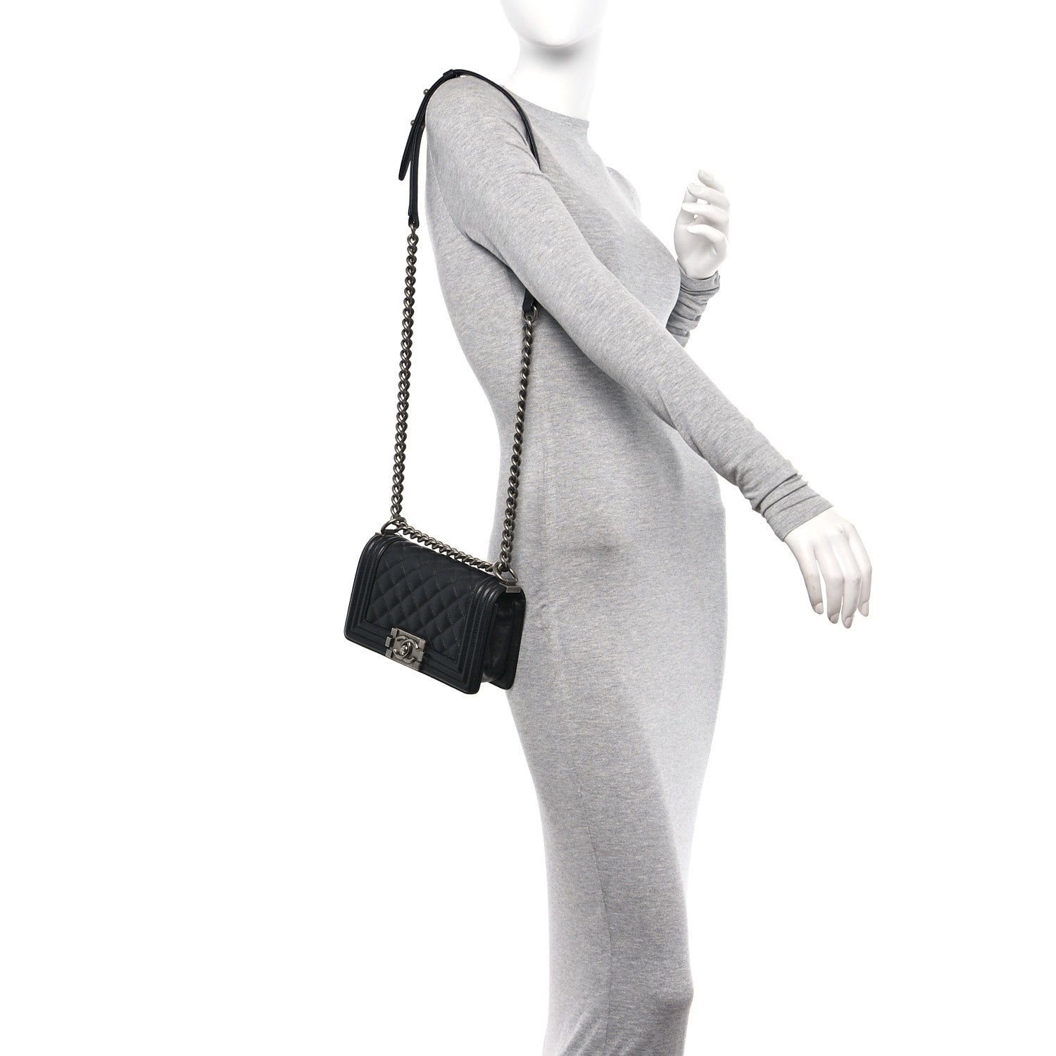 Chanel Caviar Quilted Small Boy Flap Black 2 of 10