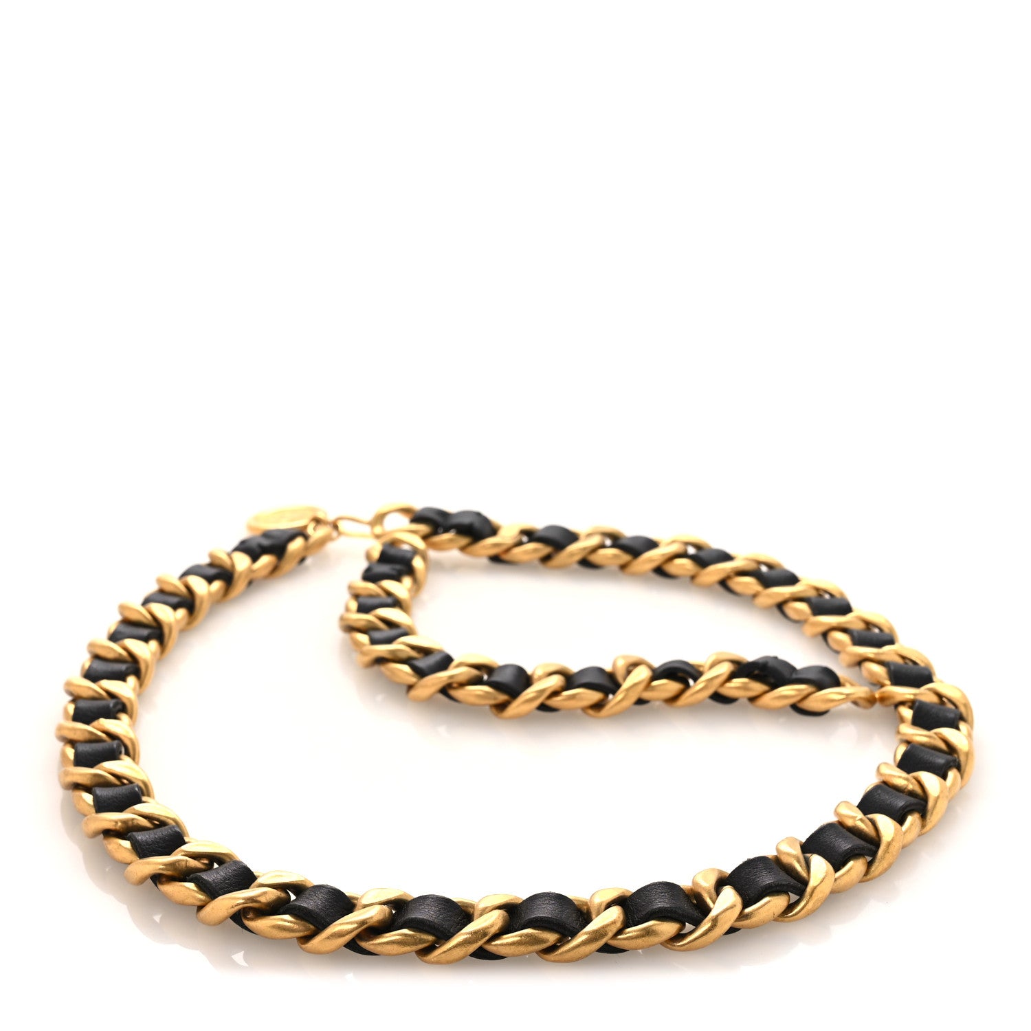 Chanel Lambskin Chain CC Medallion Belt Black Gold 2 of 5