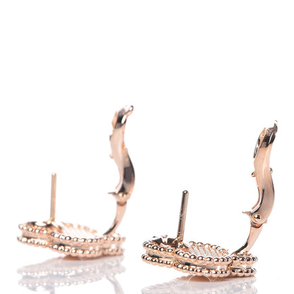 Van Cleef & Arpels 18K Rose Gold Vintage Alhambra Earrings 3 of 5