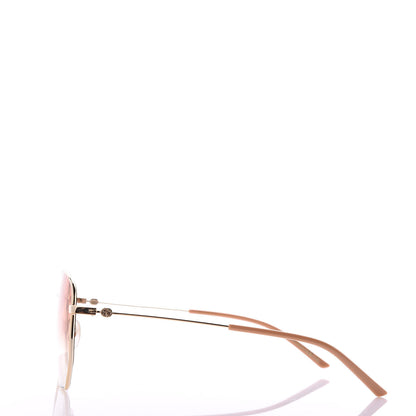 Gucci Oversized Sunglasses GG0396S Gold 2 of 8