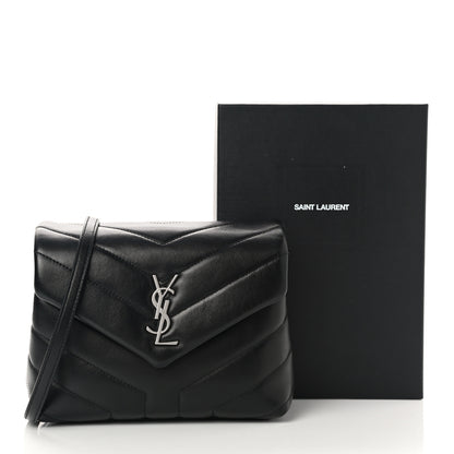 Saint Laurent Calfskin Y Quilted Monogram Toy Loulou Crossbody Bag Black 12 of 12