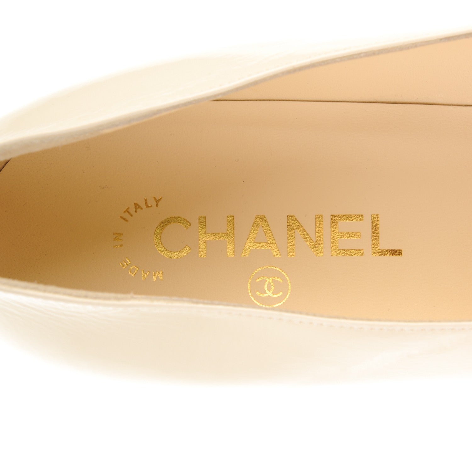 Chanel Patent Calfskin CC Cap Toe Low Heel Pumps 40.5 White Black 6 of 8