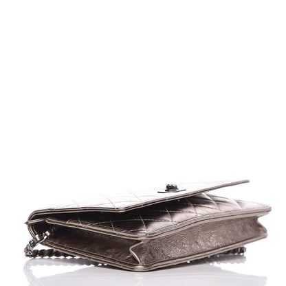 Chanel Metallic Aged Calfskin Quilted Reissue Wallet On Chain WOC Bronze 4 of 10