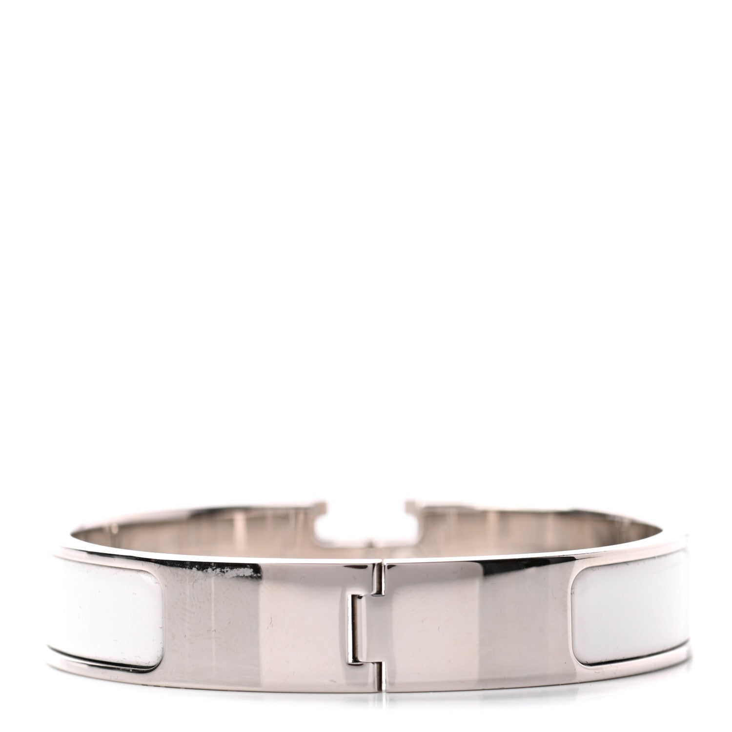 Hermes Enamel Narrow Clic Clac H Bracelet PM White 3 of 4