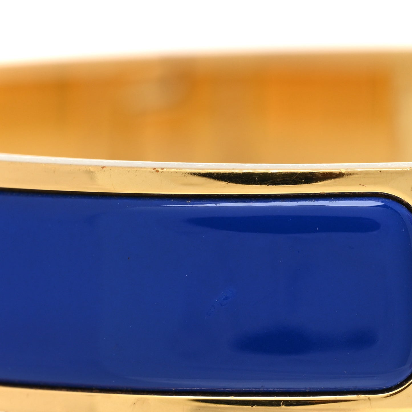 Narrow Enamel Clic Clac H Bracelet GM Bleu Electrique