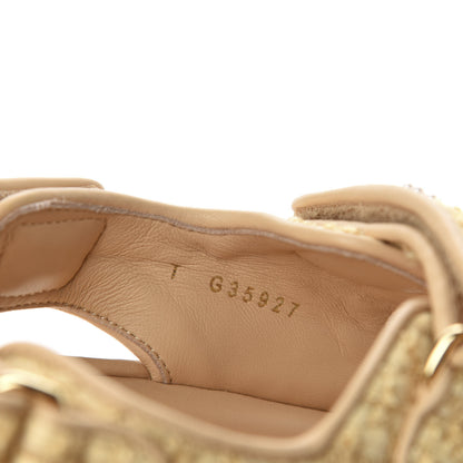 Chanel Braided Fabric Velcro Dad Sandals 38 Beige 8 of 10