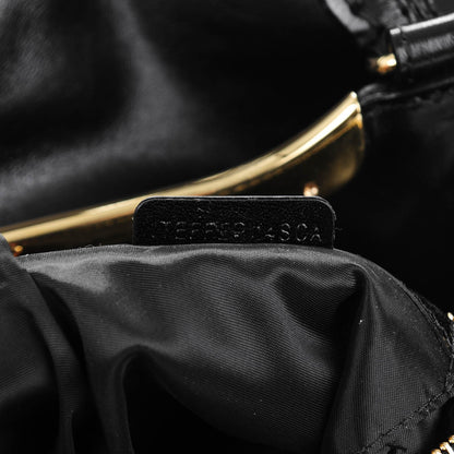 Burberry Lambskin Small Hepburn Satchel Black 8 of 8