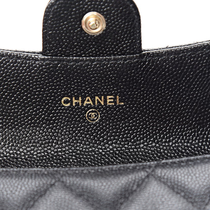 Chanel Caviar Quilted Flap Card Holder Wallet Black 6 of 10