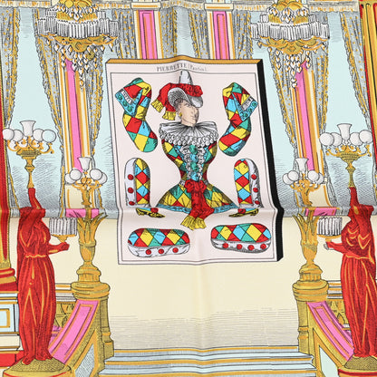 Hermes Silk Grand Theatre Nouveau Scarf 90 Rouge Vert Multicolor 3 of 5