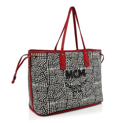 MCM Visetos Large Liz Reversible Shopper Tote Ruby Red 5 of 31