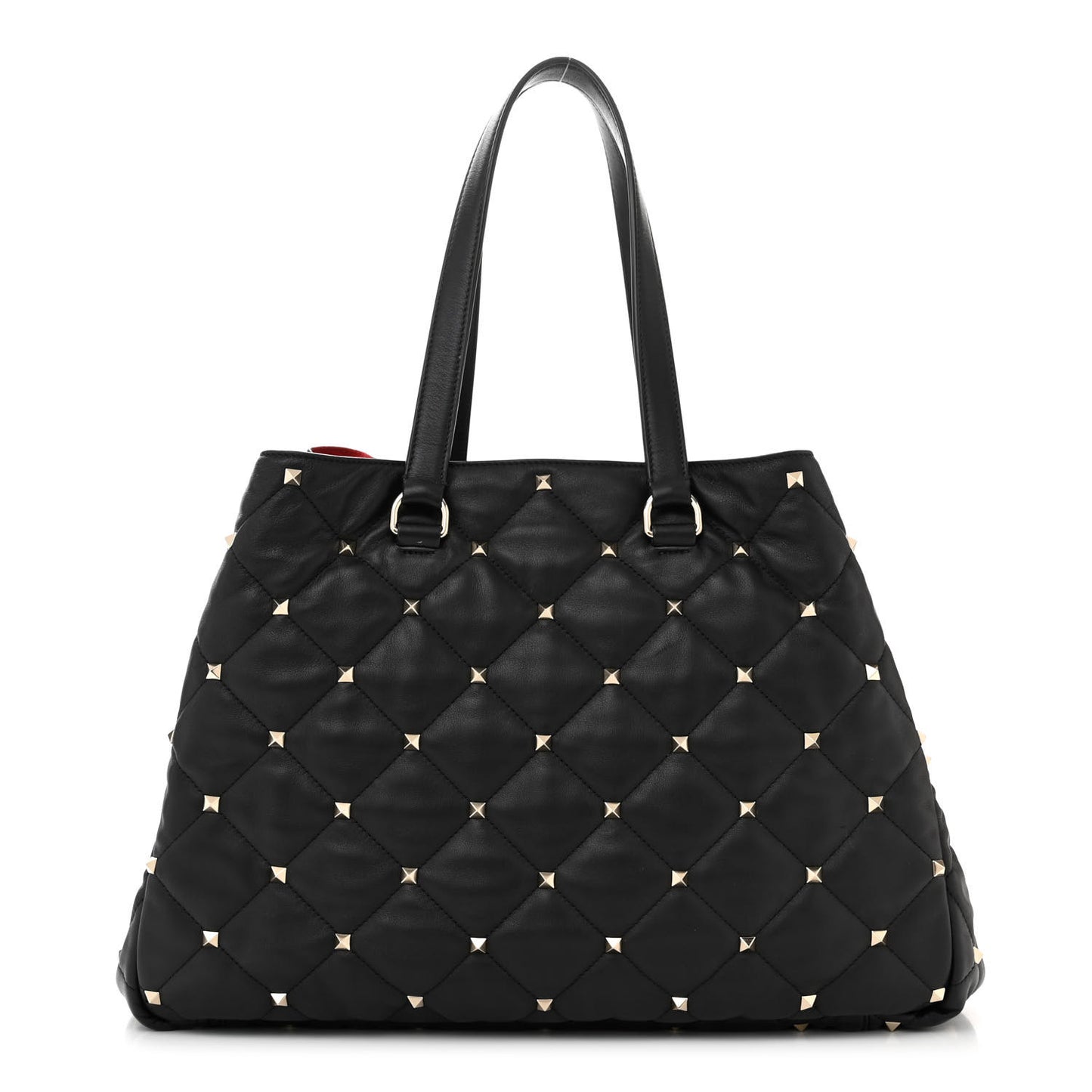 Nappa Quilted Boomstud Tote Black