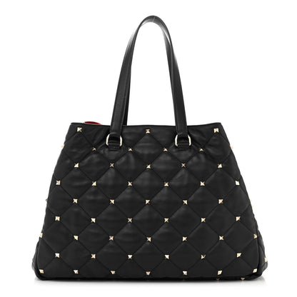 Valentino Garavani Nappa Quilted Boomstud Tote Black 1 of 9