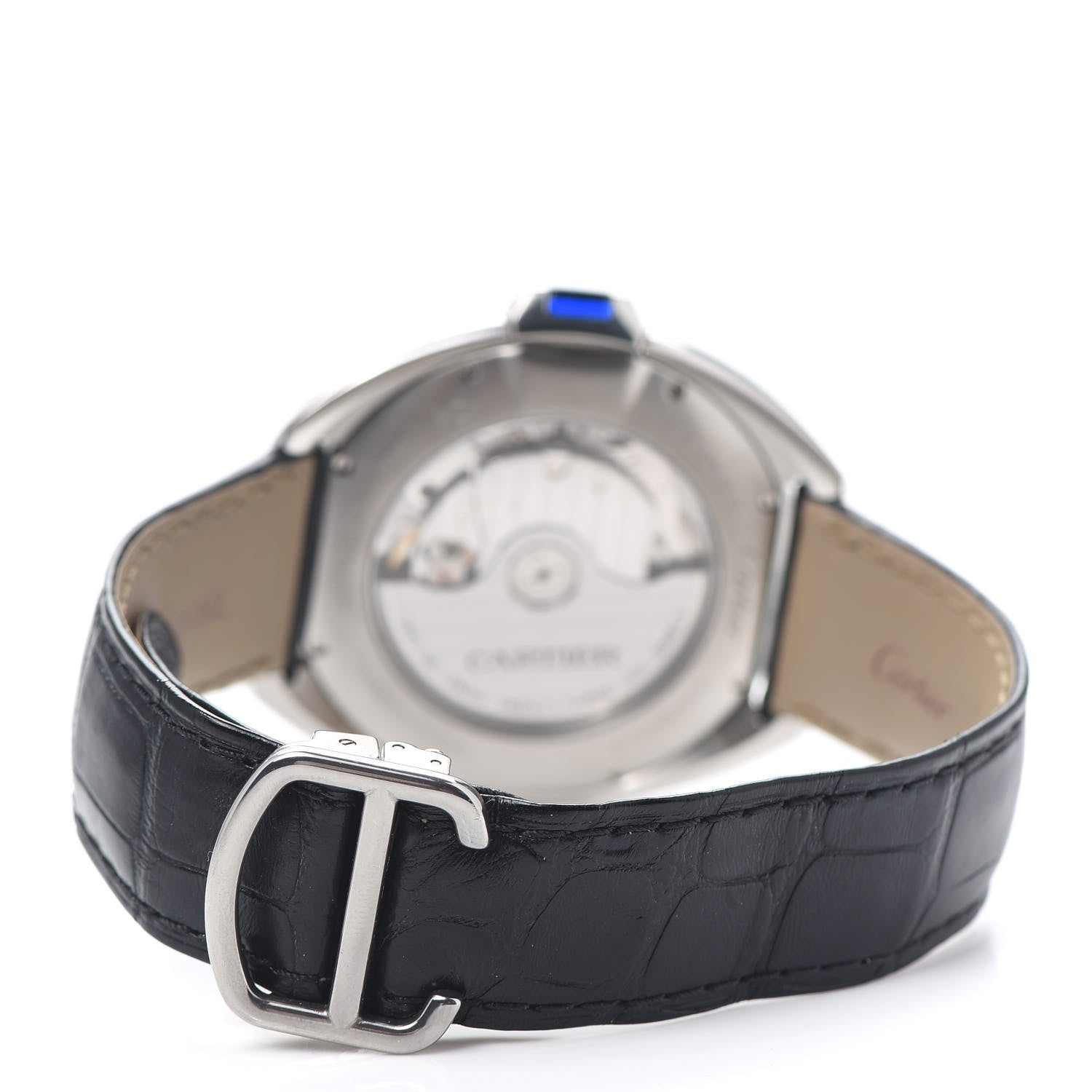 Cartier Stainless Steel Alligator 40mm Cle De Cartier Automatic Watch 3 of 5