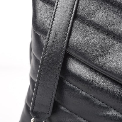 Saint Laurent Calfskin Y Quilted Monogram Medium Loulou Chain Satchel Black 9 of 17