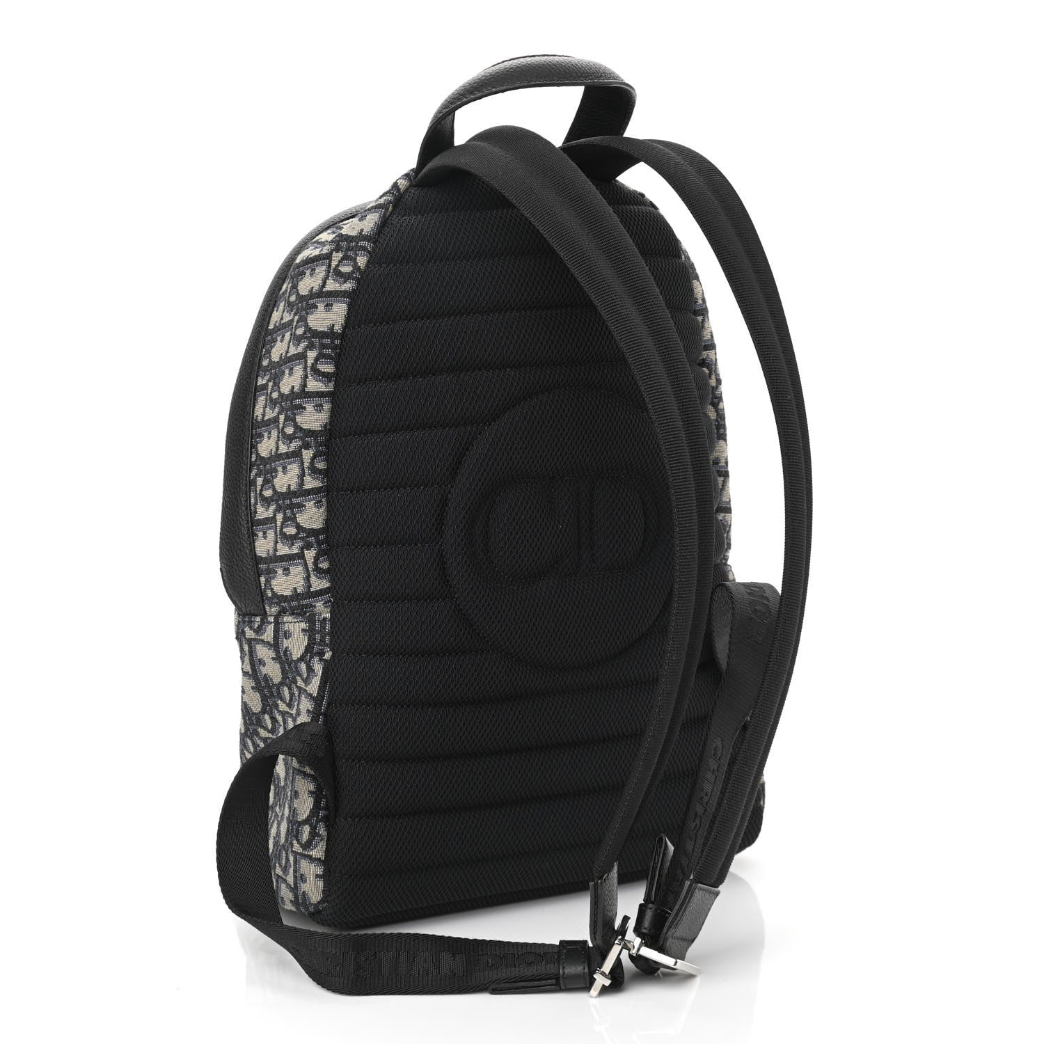 Christian Dior Oblique Calfskin Rider Backpack Beige Black 3 of 11