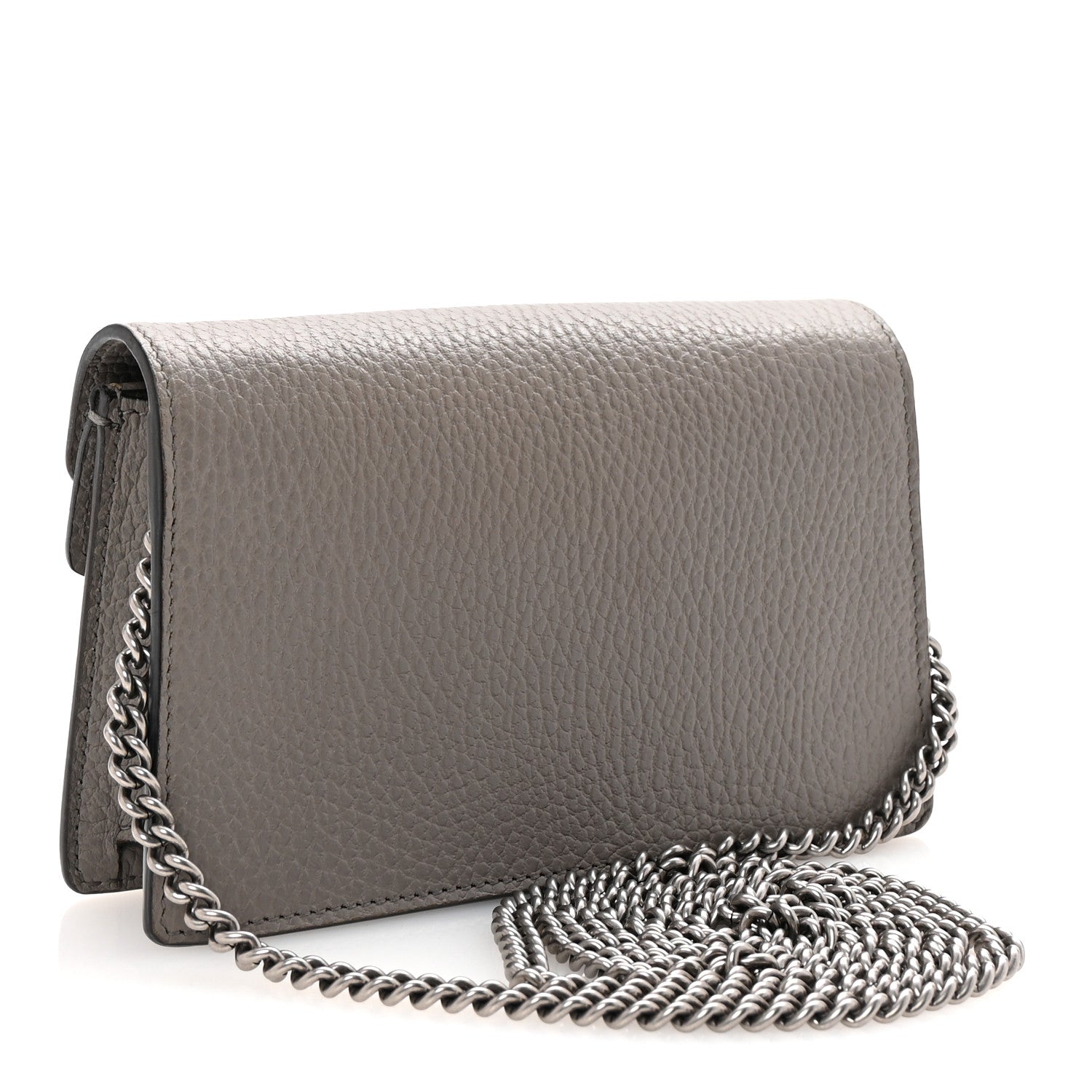 Gucci Dollar Calfskin Crystal Super Mini Dionysus Shoulder Bag Dusty Grey Black Diamond 3 of 9