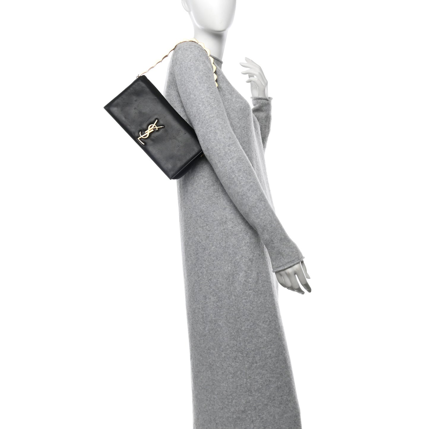 Lambskin Monogram Kate 99 Baguette Shoulder Bag Black