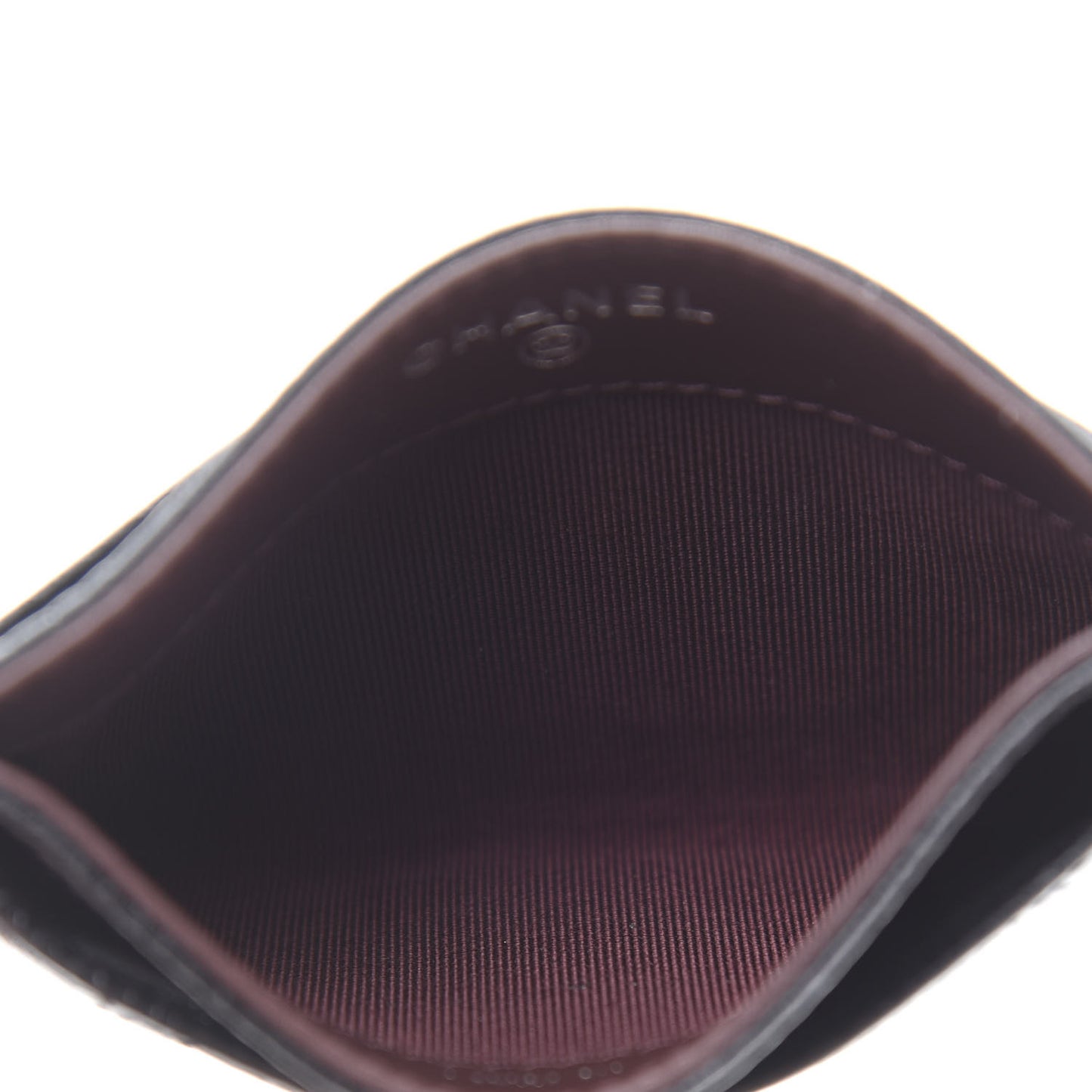 Caviar Quilted Card Holder Black