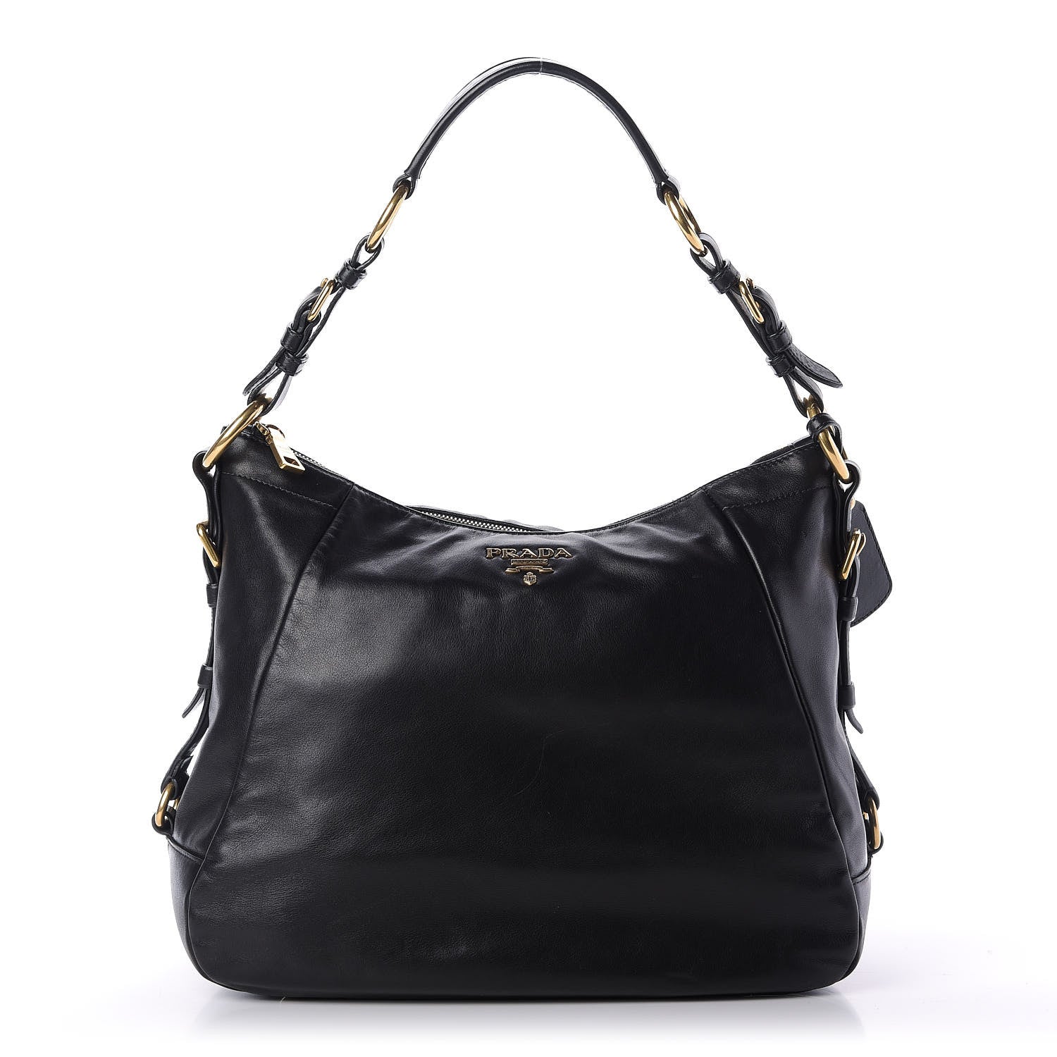 Prada Soft Calfskin Hobo Black 2 of 20