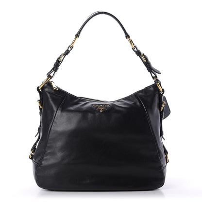 Prada Soft Calfskin Hobo Black 2 of 20