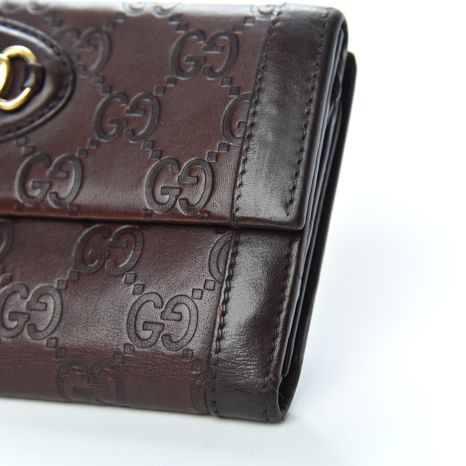 Gucci Guccissima Punch Continental Flap Wallet Brown 8 of 11