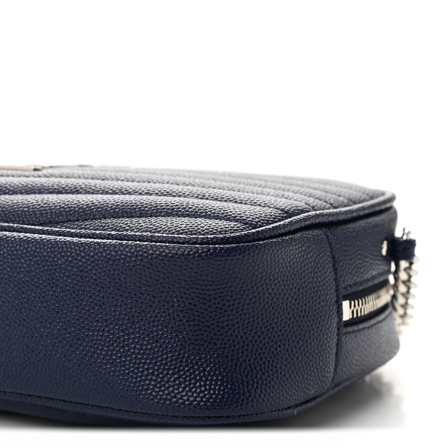 Saint Laurent Grain De Poudre Matelasse Monogram Mini Lou Camera Bag Azure Blue 10 of 11