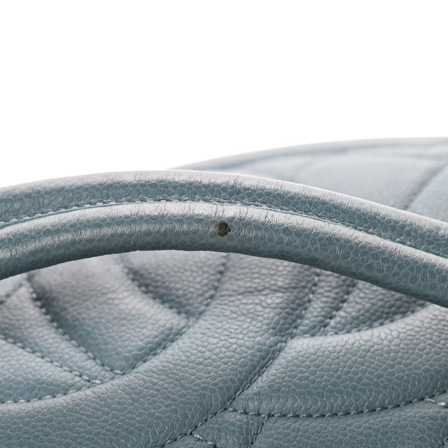 Chanel Caviar Quilted Expandable Zip Shoulder Bag Blue 5 of 5