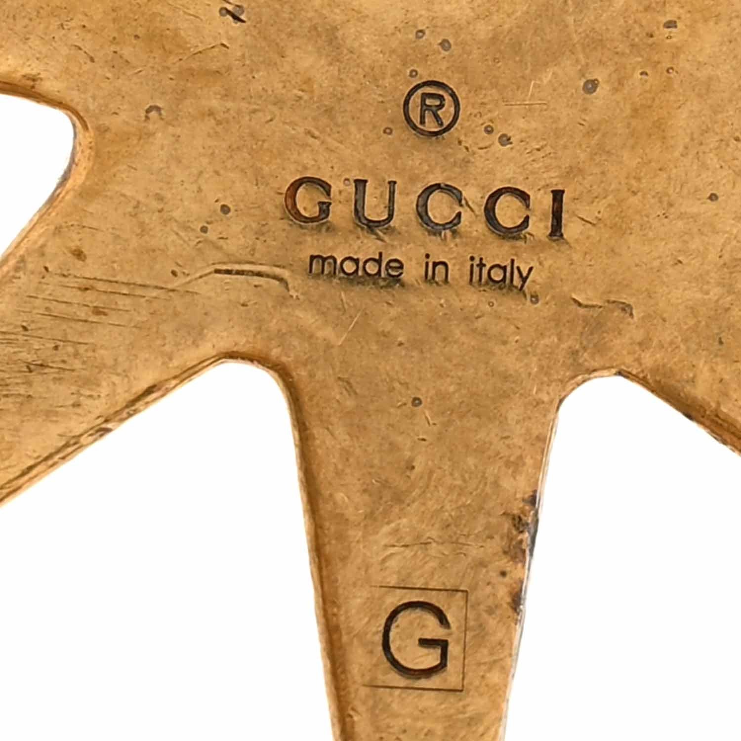 Gucci Gold Crystal Loved Single Earrings Multi 4 of 5