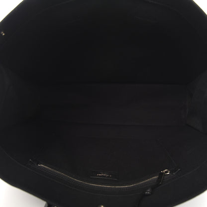 Saint Laurent Linen Calfskin Rive Gauche Tote Black 5 of 10