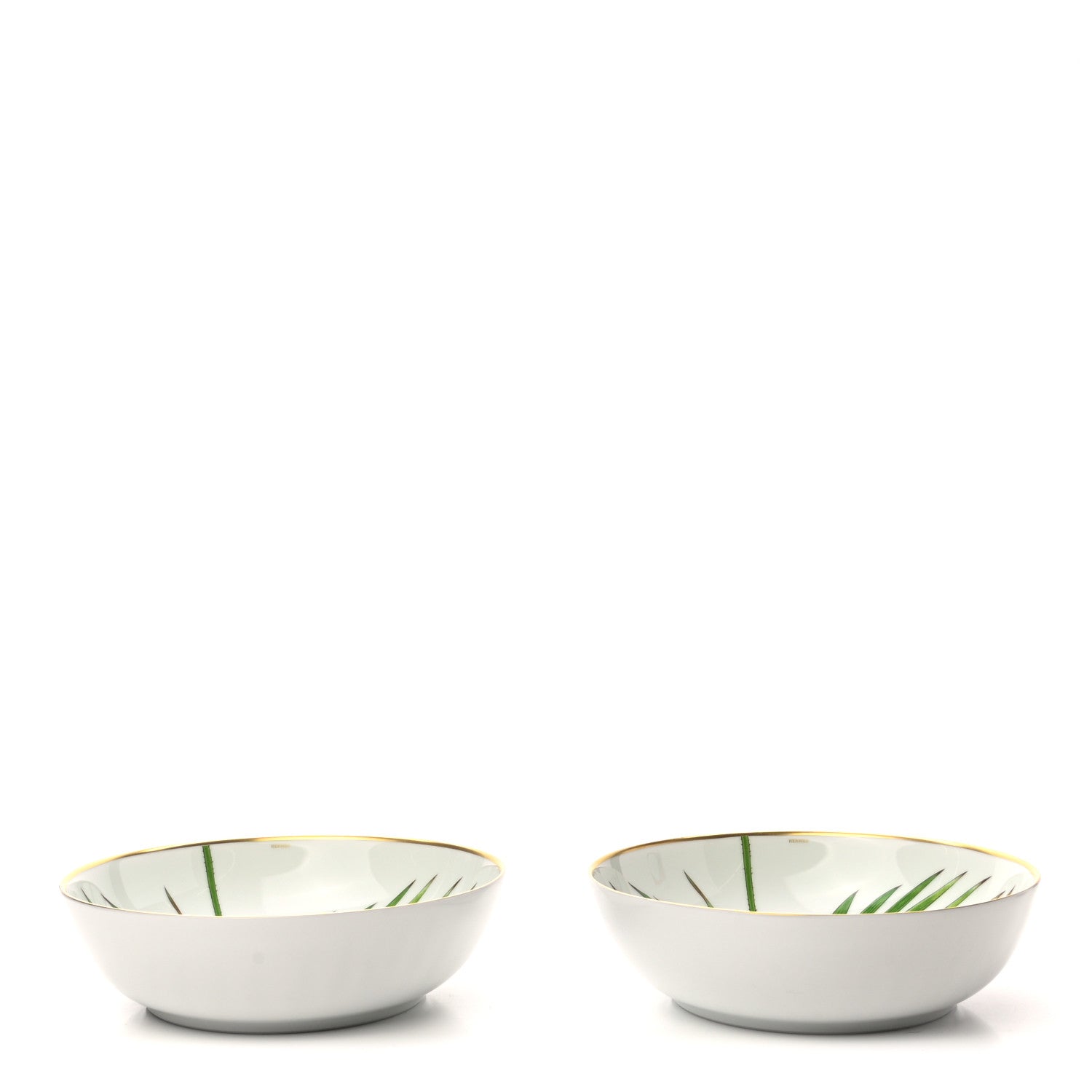Hermes Porcelain Passifolia Cereal Bowl Set of 2 1 of 8