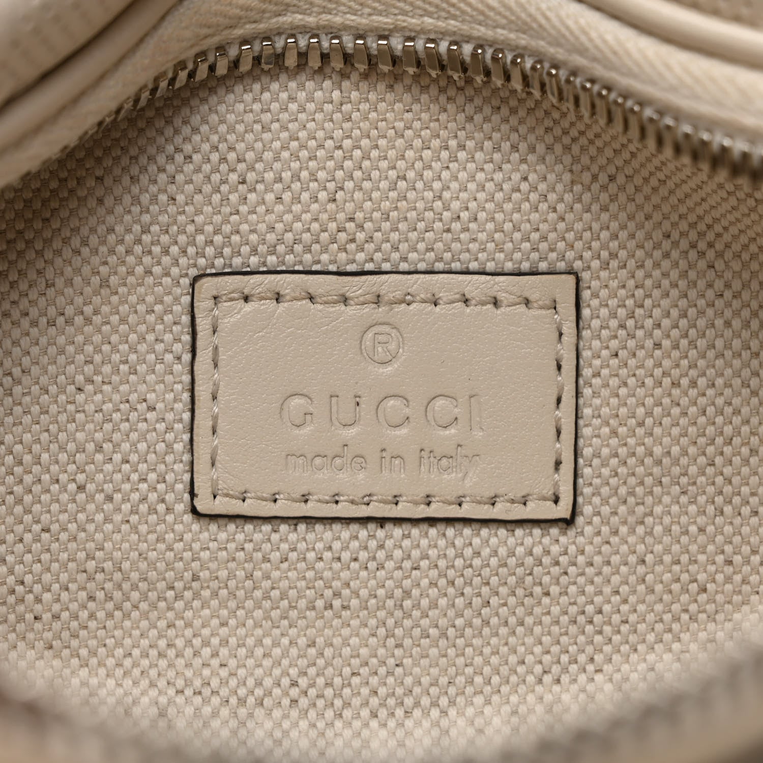 Gucci Calfskin GG Tennis Embossed Belt Bag Mystic White 6 of 9