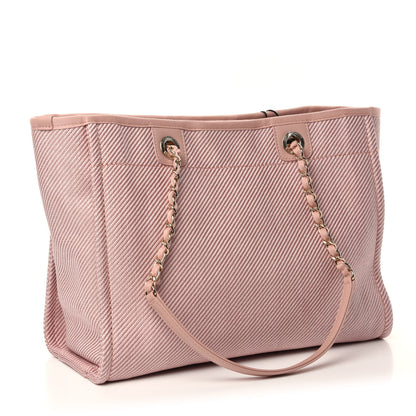 Chanel Mixed Fibers Calfskin Small Deauville Tote Rose Pink 3 of 10