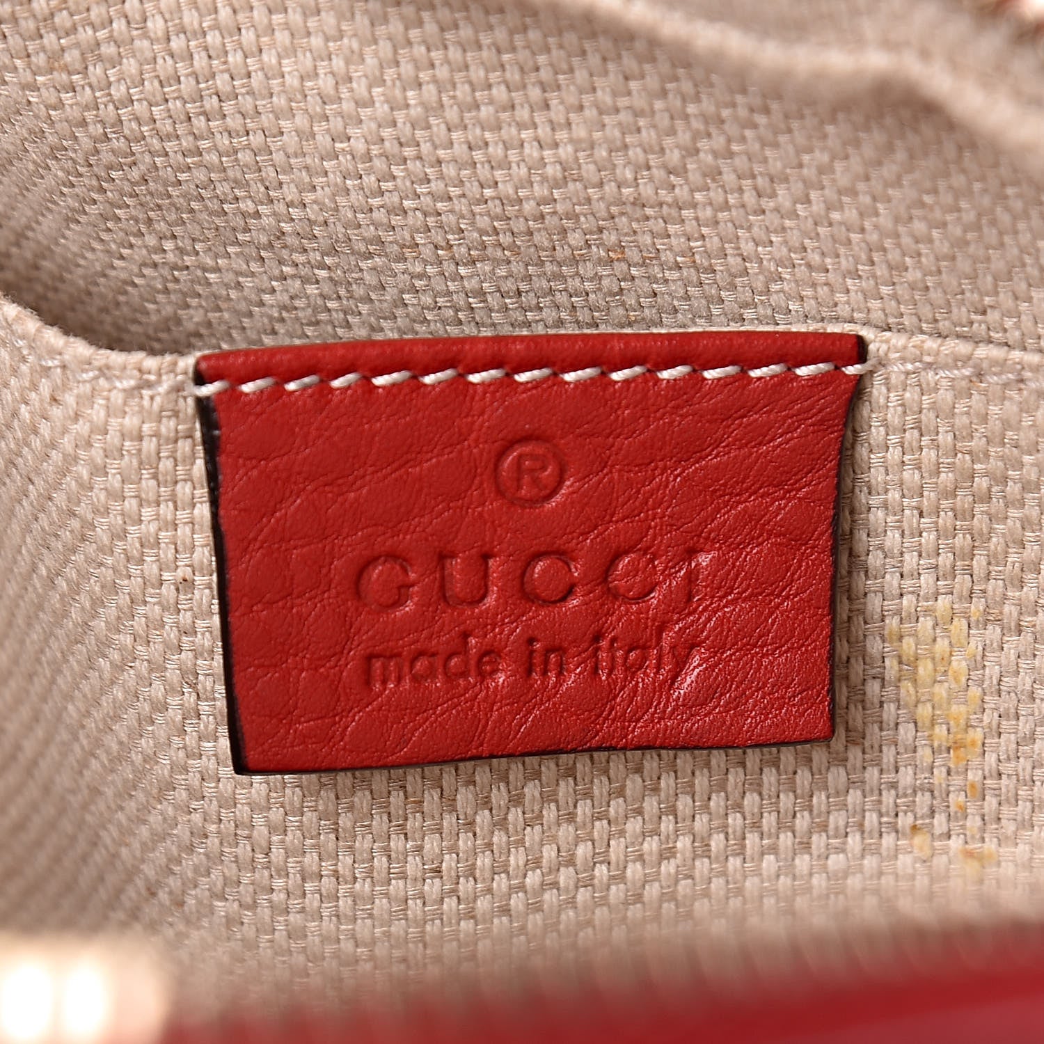 Gucci Pebbled Calfskin Small Soho Disco Bag Tabasco Red 6 of 12